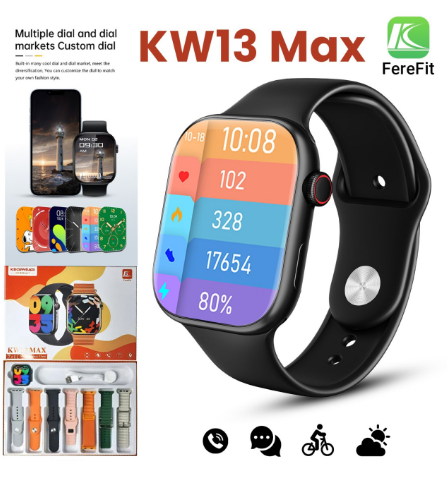 KW13 MAX 2.2 INCH FULL TOUCH SCREEN 7 STRAPS BT CALLING COMPATIBLE SYSTEM